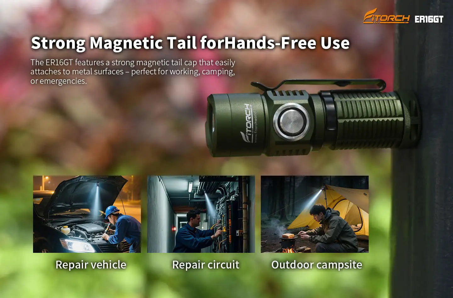 Fitorch ER16GT 1350lms Rechargeable Flashlight LED Powerful Flashlights Torch Light