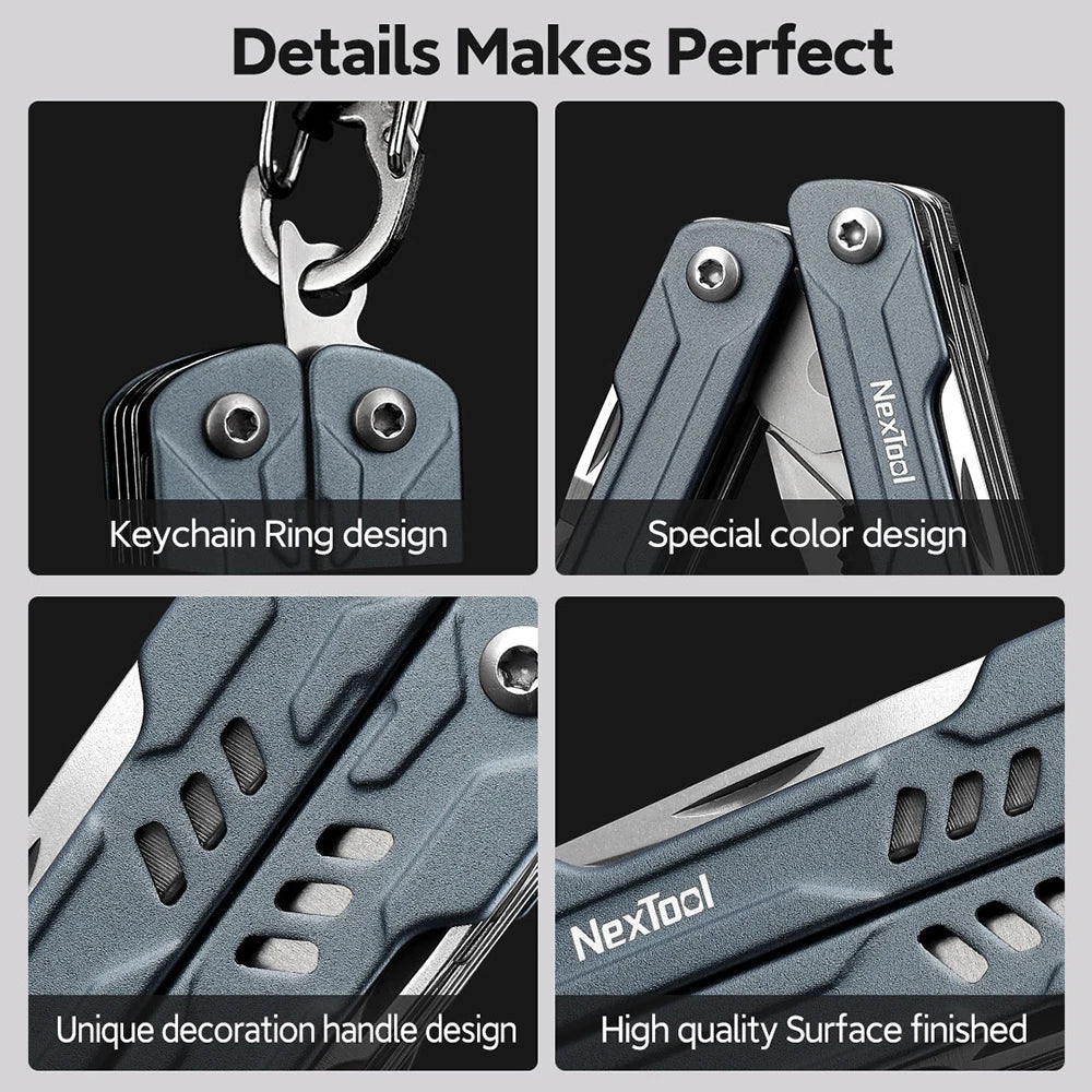 NexTool 11-In-1 Mini Sailor Pliers Multi Tool Pocket Knife Folding Tools Outdoor Wire Cutters EDC Card Pin Screwdriver Scissors