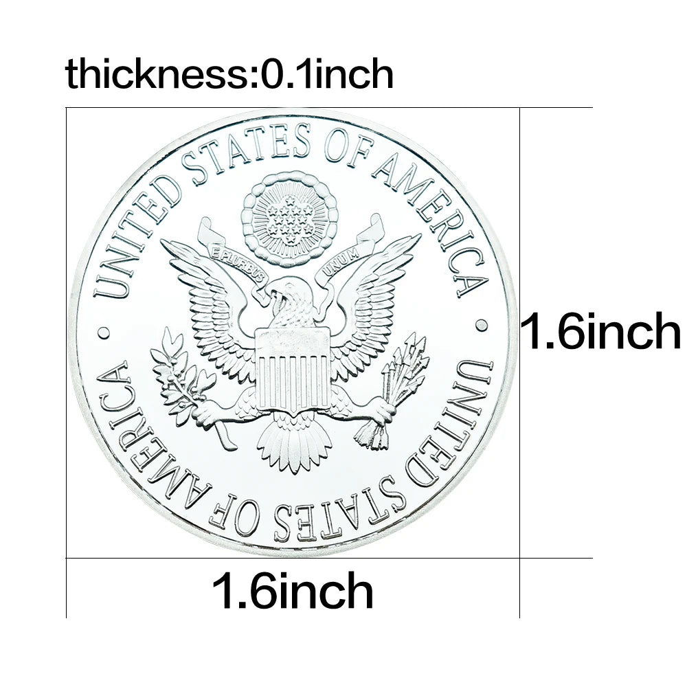 EU Style Sliver Coins Leonardo Da Vinci Paintings Coin Classic Metal Artwork The Renaissance Retro Commemorative Coin Home Decor
