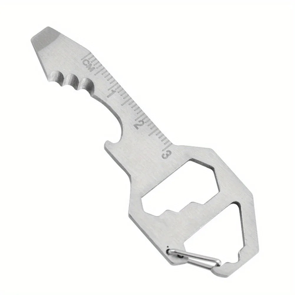 1PC Compact Outdoor Survival Bottle Opener Wrench Screwdriver Pocket EDC Multi Tool Keychain Outdoor Survival Gear Gadget