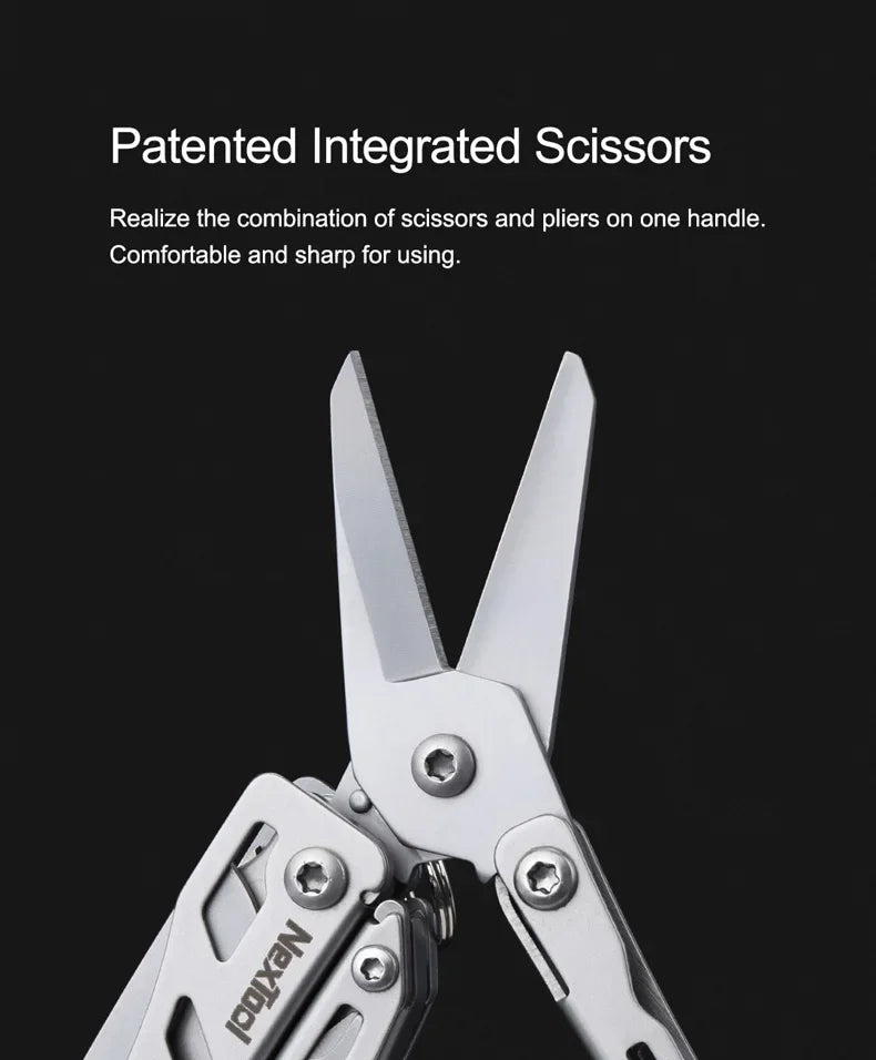 NexTool Mini Flagship Multitool 10 in 1 Mini EDC Keychain Multi Tool Folding Pliers Pocket Knife Scissors Outdoor Tools