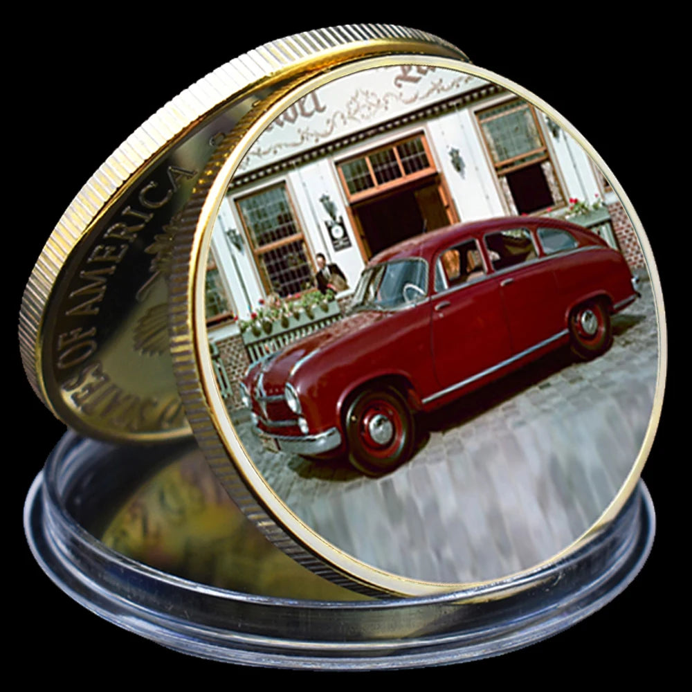 Classic Cars Gold/silver Challenge Coins Vintage Luxury Car Challenge Medals Rider's Best Collection Men's Holiday Gifts