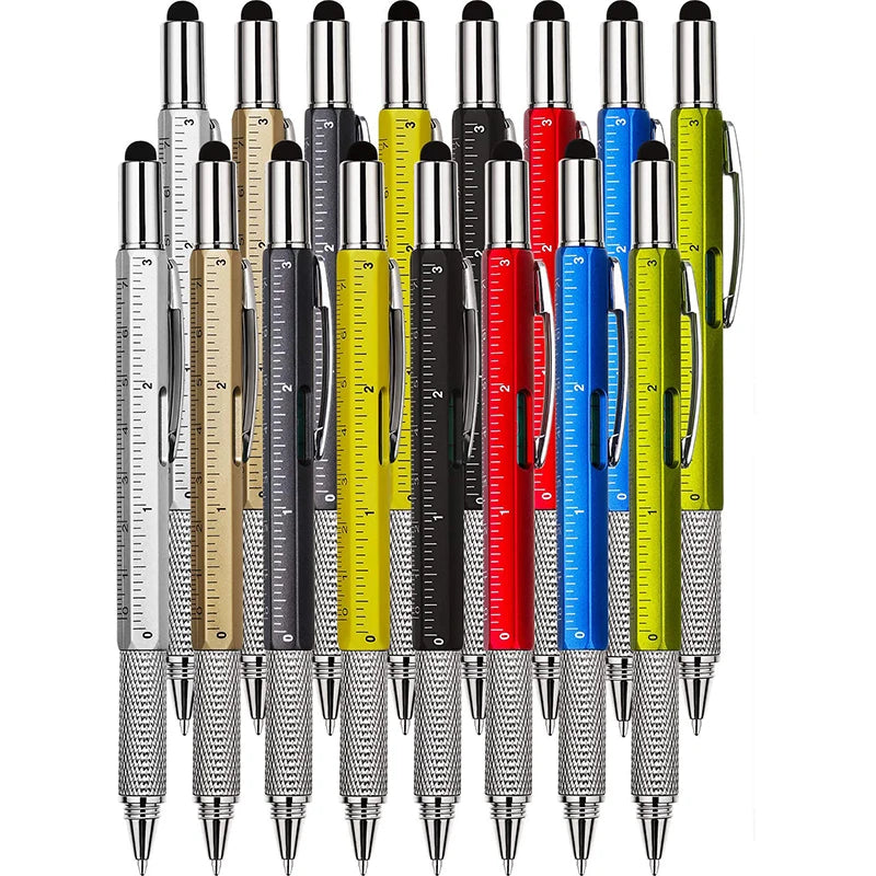 16Pcs  Multitool Ballpoint Pens Cool Tools Gadget for Dad Pocket Multi Tool for Woodworker Carpenter Construction
