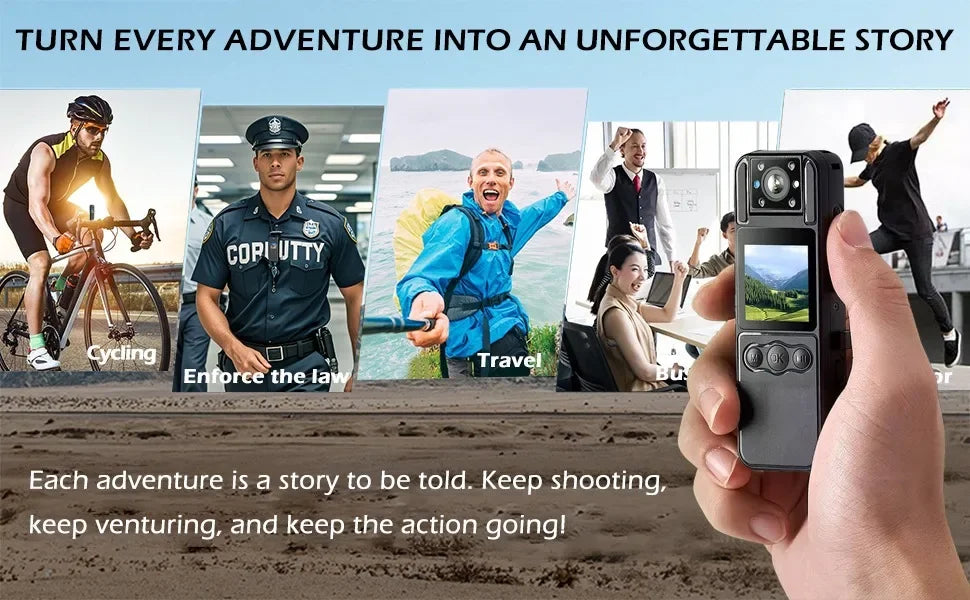 4K Mini Action Camera Outdoor Sport Portable Digital Video Recorder Worn Small Body Cam Night Vision DV Miniature Camcorder