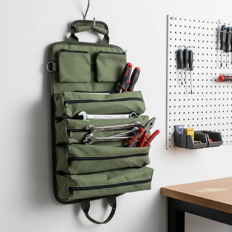 Multi-Purpose Tool Bag High Quality Professional Multi Pocket Hardware Tools Pouch Roll UP Portable Small Tools Organizer Bag