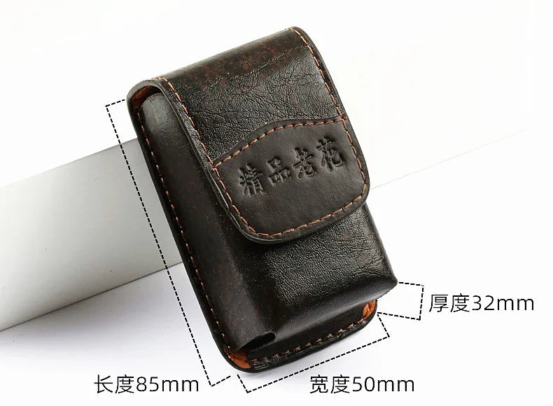 Classic Belt  Wearable PU Glasses Case Men Portable Leather Folding Glasses Storage Box Women