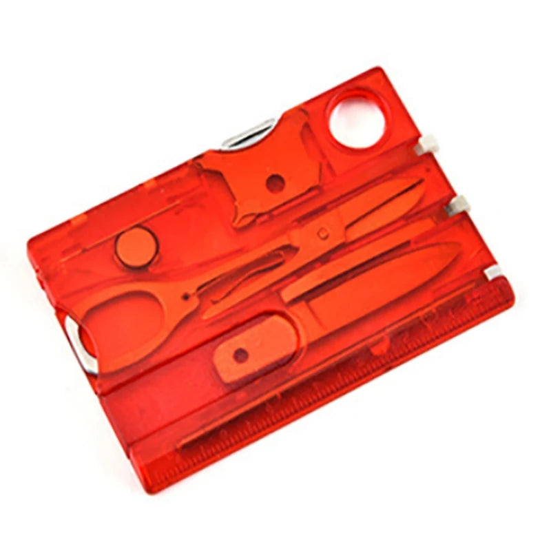 HOT 12 In 1 Pocket Credit Card Portable Multi Tools Outdoor Survival Camping Equipment 1 Box Portable Hiking Cards EDC Tool Gear