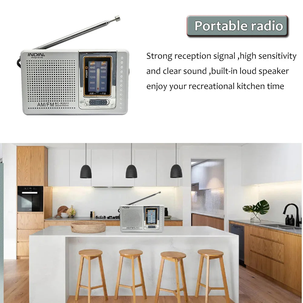 Mini Radio AM FM, 2*AA Battery Operated Radio with Lanyard, Excellent Reception, Portable Radios AM FM, Transistor Radios