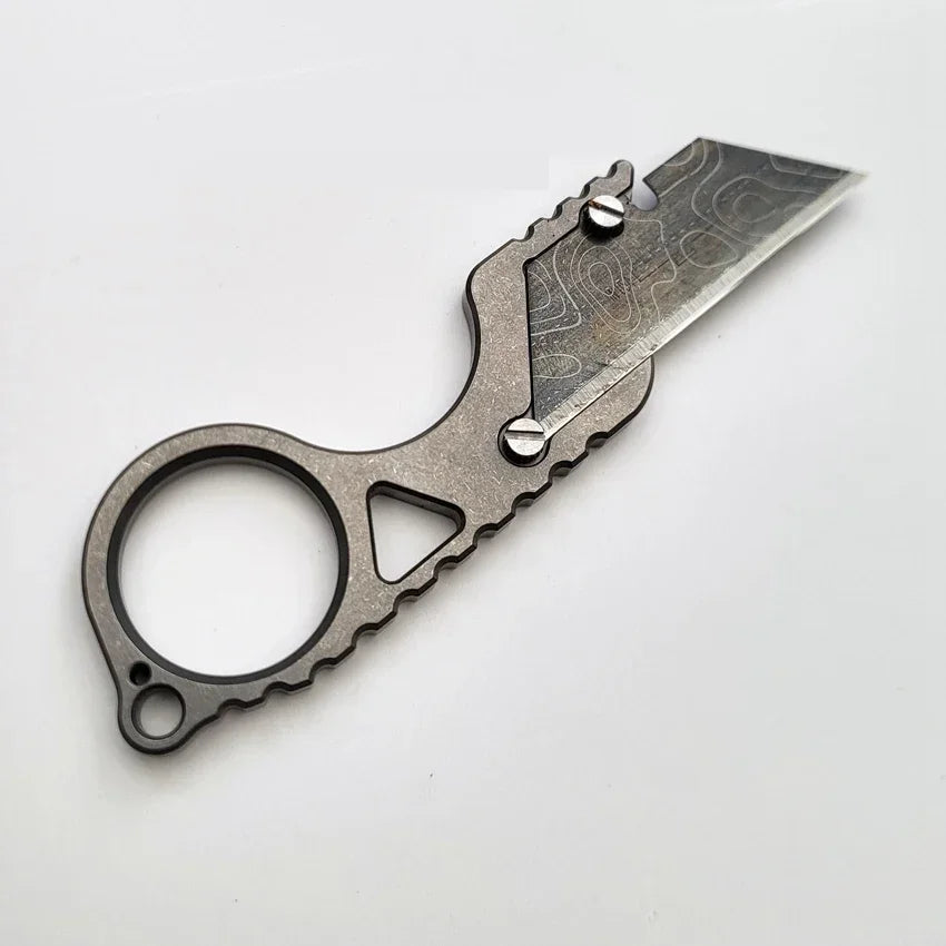 EDC Titanium Alloy Pocket Paper Cutter Knife Unpacking Pocket Outdoor Tools Mini Utlity Knife Tools