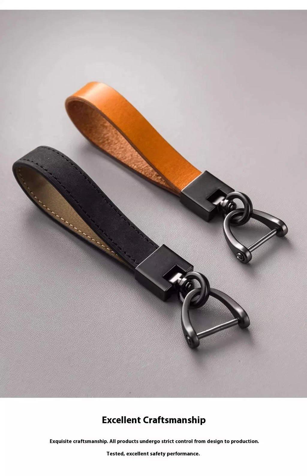 Key Chains for Men and Women Top Layer Cowhide Car Key Pendants, Genuine Leather Key Chains Gifts Business Gifts