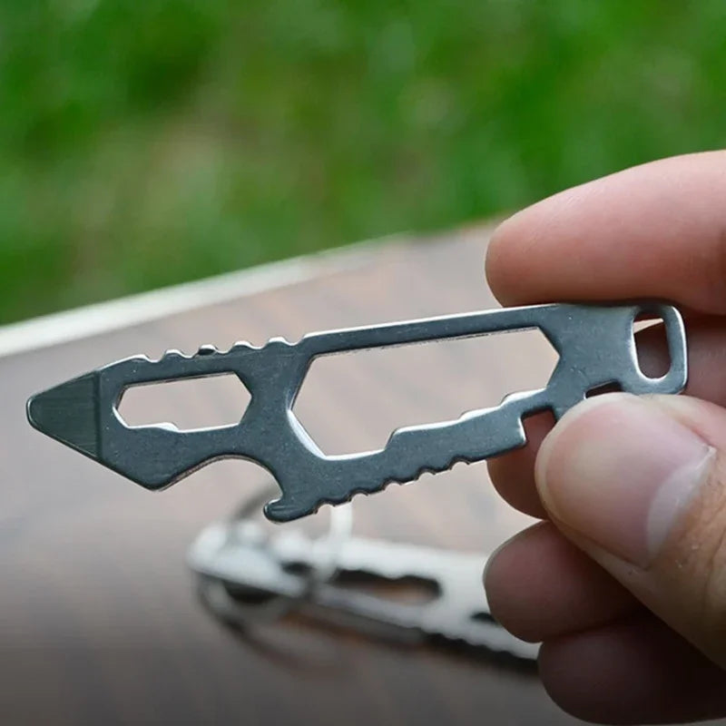 Portable Outdoor NEW MINI Multifunctional Adjustable Pry Bar Handrail Steel EDC Tainless Bottle Opener and Knife Hex Hand Tools
