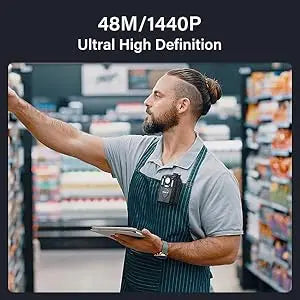 BOBLOV 1440P HD Body Cam KJ25 3000mAh 13Hrs Runtime Ideal for Law Enforcement