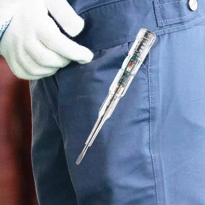 Voltage Tester Pen Screwdriver Probe light Voltage Tester Detector Electrical Screwdriver Indicator Circuit Tester for Household