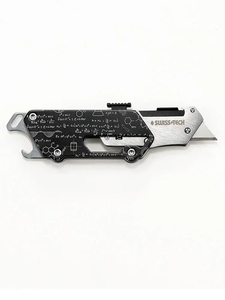 Swiss Tech Pocket Utility Knife Multitool Knives 2 In 1 Unpacking Knife Cutter Box Opener Paper Cutting Combination Tool