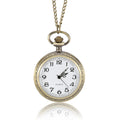 1 Pcs pocket watch with roman numerals Men Women Bronze Quartz Carved Case pocket watch on chain numerals nurse pocket watch