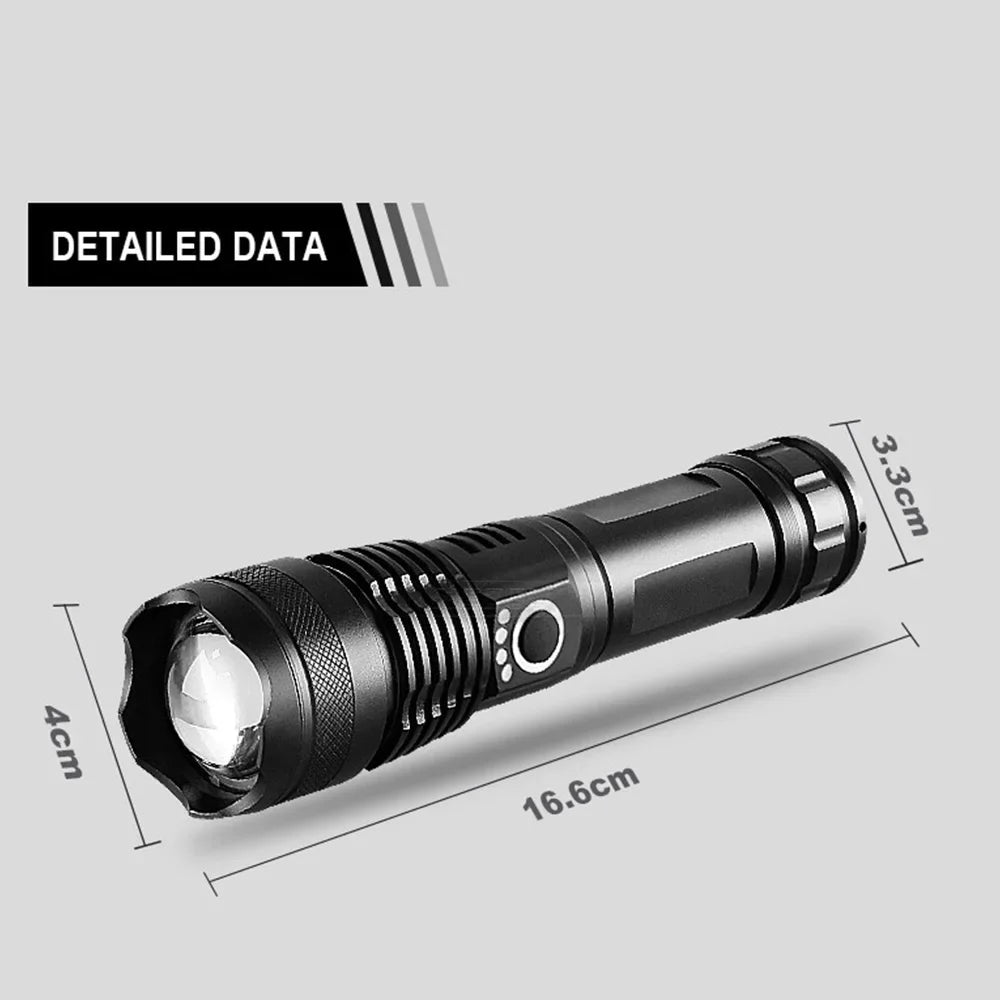 Rechargeable LED Flashlights 990000 Lumens Super Bright Portable Flashlights 5 Modes IPX4 Waterproof Handheld Torches for Hiking
