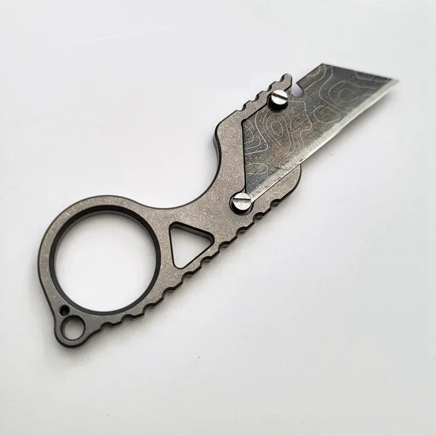 EDC Titanium Alloy Pocket Paper Cutter Knife Unpacking Pocket Outdoor Tools Mini Utlity Knife Tools