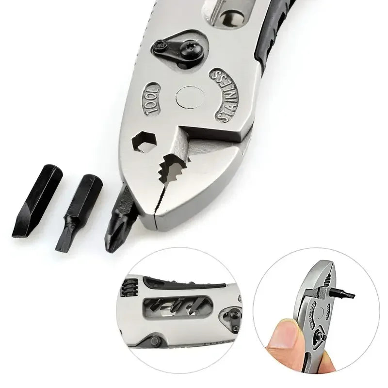 Portable Pliers Pocket Screwdriver Set - Accessories for Handyman,Adjustable Wrench,Screwdriver,Pliers,Knife Compact,Multitool