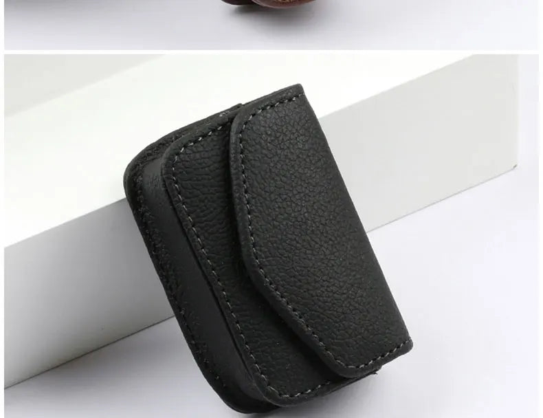 Classic Belt  Wearable PU Glasses Case Men Portable Leather Folding Glasses Storage Box Women