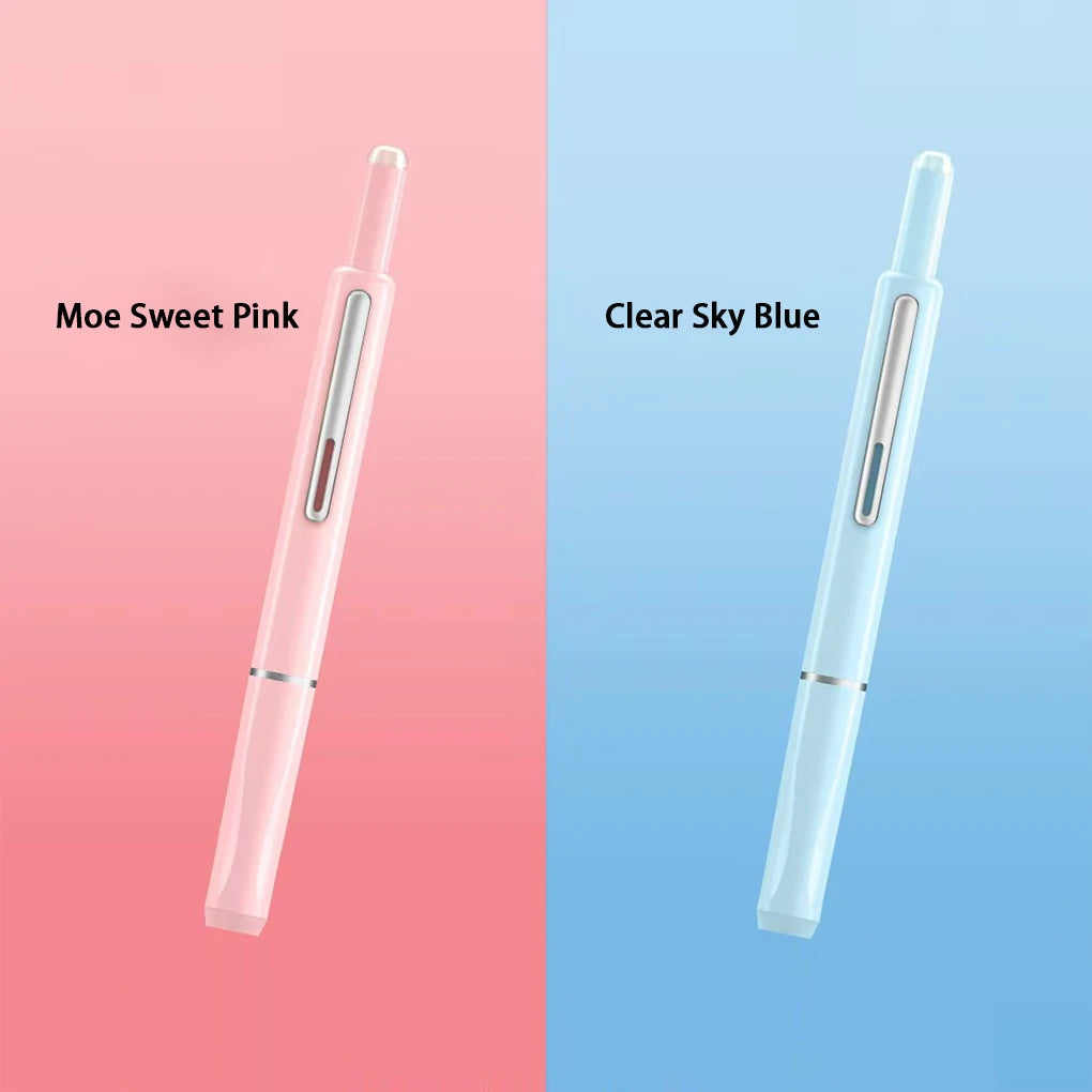 Erasable Space-Time Capsule Press Pen 20Pcs Retractable Fountain Pen Ink Cartridges Space Capsule Click Nonsplash Ink Pen Set