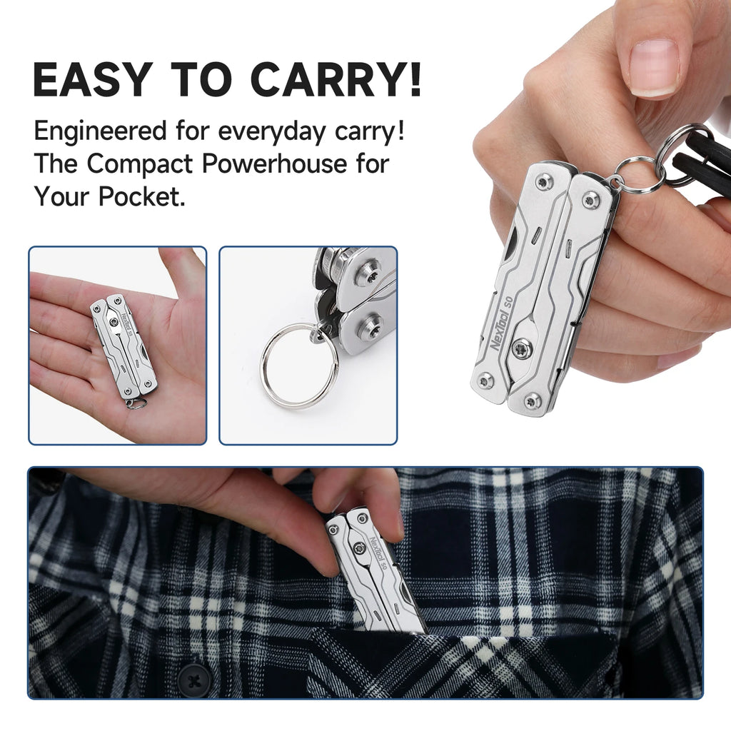 NexTool 8 In 1 Mini Sailor Scissors S0 Micro Multitools Screwdriver Scissors EDC Tools Portable Mini Pocket Folding Hand Tools