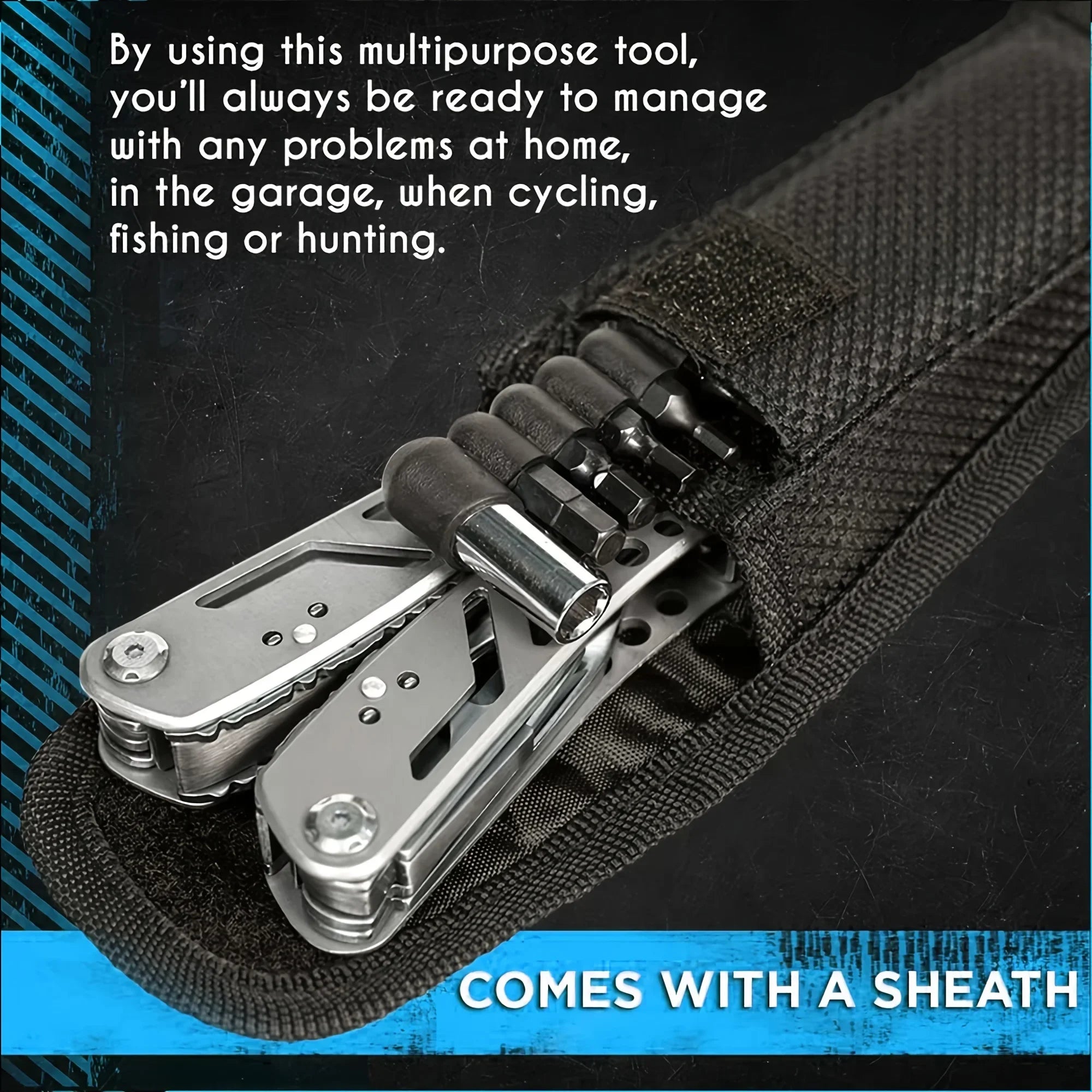 Multitool 24in1 With Mini Tools Knife Pliers And 11 Bits  Multi Tool All In One Multi Function Gear Camping Backpacking Survival