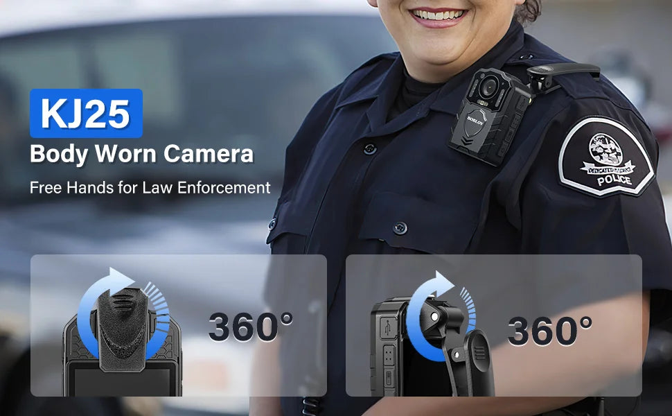 BOBLOV 1440P HD Body Cam KJ25 3000mAh 13Hrs Runtime Ideal for Law Enforcement