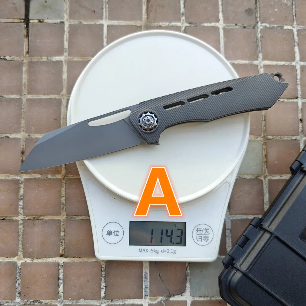 JUFULE New Neutralizer Titanium Handle 60+ HRC 154CM Steel Ceramic Bearing Pocket EDC Tool Hunting Camping Outdoor Folding Knife
