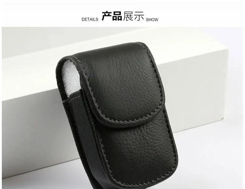 Classic Belt  Wearable PU Glasses Case Men Portable Leather Folding Glasses Storage Box Women
