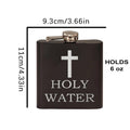 168ML Cross Pattern Holy Water Bottle Black Hip Flask Stainless Steel Hip Flask Hip Flask Alcohol Whiskey Hip Flask Screw Cap