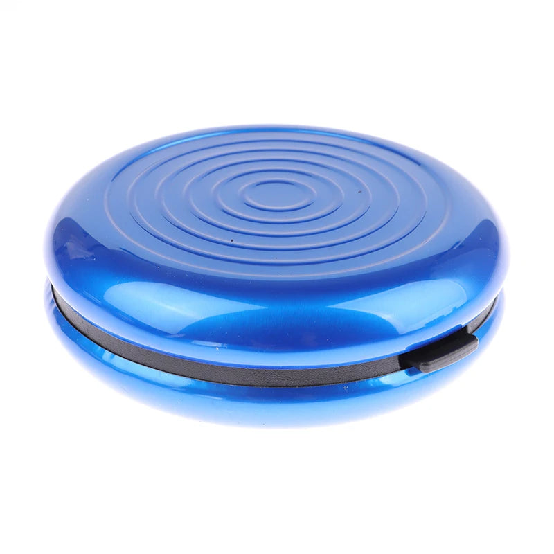Round USD/Euro Coin Storage Box Coins Purse Aluminum Alloy Plastic Coins Dispenser Wallet Mini Money Bank