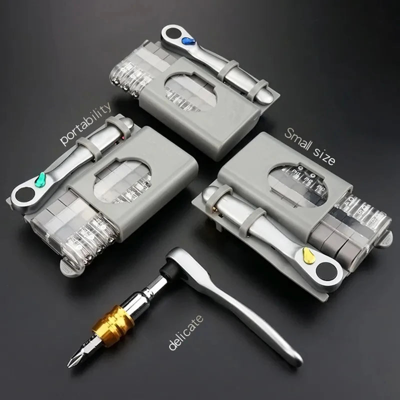 Mini Ratchet wrench screwdriver bit set Multifunctional Special shaped slotted phillips screwdriver hand tools