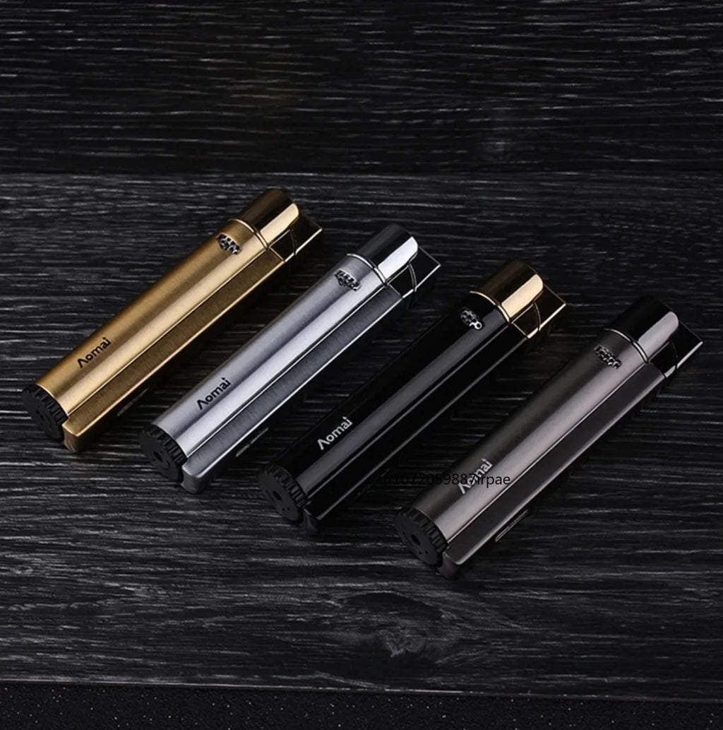 Metal Jet Welding Torch Lighters Butane Gas Turbo Windproof Lighters Cigar Cigarette Lighters Men's Gifts Outdoor Ignition Tools