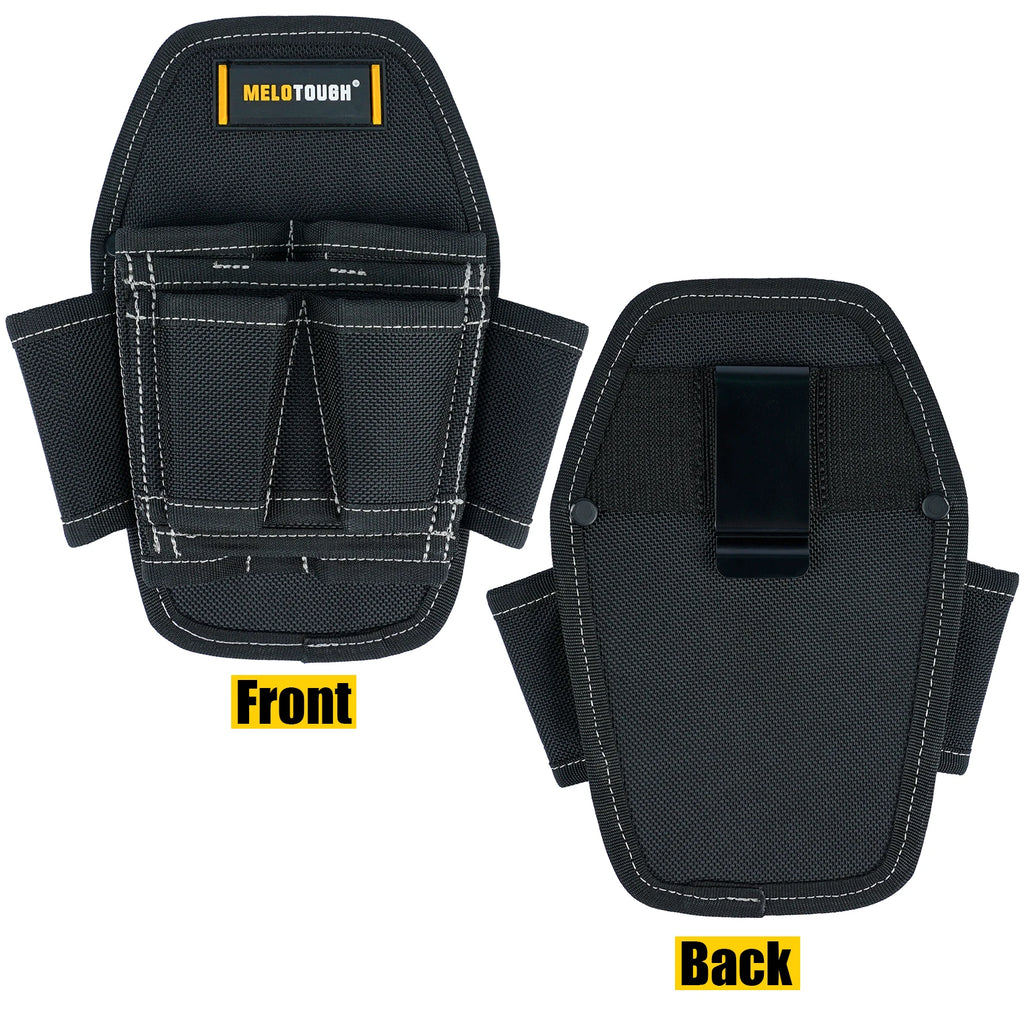 7 Pocket Clip on Tool Pouch Small Tool Holder, Min Work Organizer Tool Holster and Knife Holder with Belt Clip