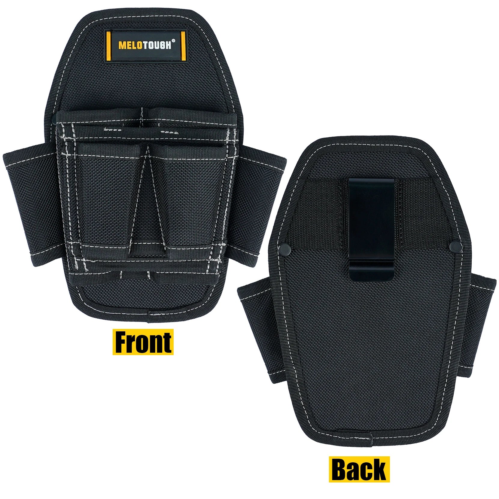 7 Pocket Clip on Tool Pouch Small Tool Holder, Min Work Organizer Tool Holster and Knife Holder with Belt Clip