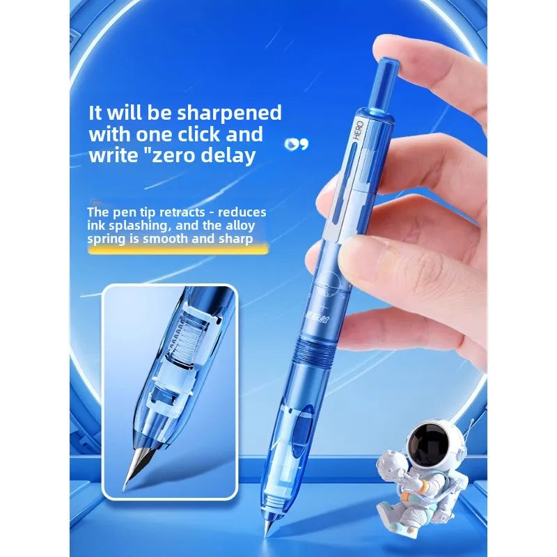 Hero P320 Press Pen Time Space Cabin Beginner Student Male and Female High Beauty Practice Special Pen Can Replace Ink Bag