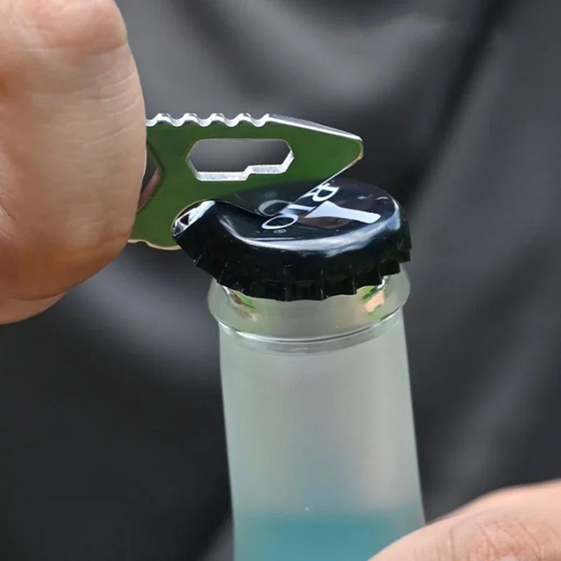 Portable Outdoor NEW MINI Multifunctional Adjustable Pry Bar Handrail Steel EDC Tainless Bottle Opener and Knife Hex Hand Tools