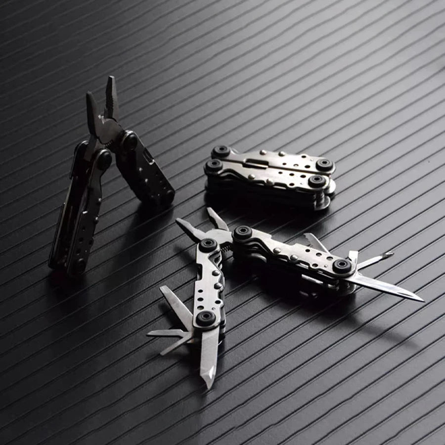 11-in-1 Multi-Tool Pliers Stainless Steel, Folding EDC Pocket Multitool with Knife & Screwdriver for Camping Hiking Survival
