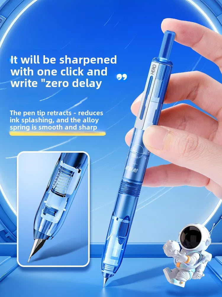 Hero P320 Press Pen Time Space Cabin Beginner Student Male and Female High Beauty Practice Special Pen Can Replace Ink Bag