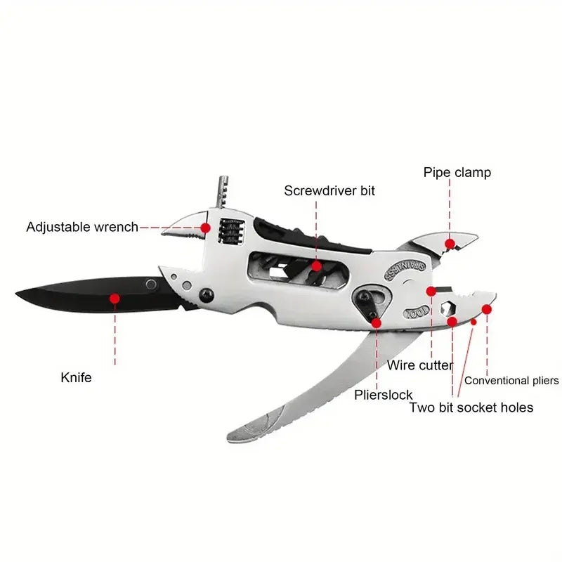 Portable Pliers Pocket Screwdriver Set - Accessories for Handyman,Adjustable Wrench,Screwdriver,Pliers,Knife Compact,Multitool