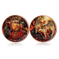 2oz .999 Fine Copper Coin Archangel Michael Vs Demon King Devil Hell Religious Fantasy Pure Copper Souvenir Collectible Medal