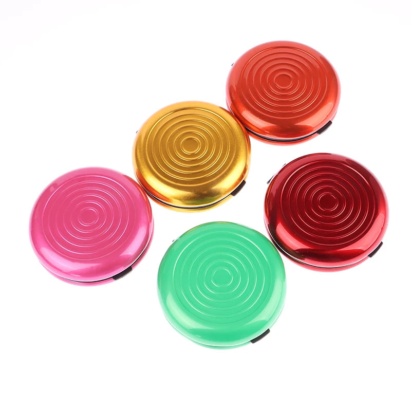 Round USD/Euro Coin Storage Box Coins Purse Aluminum Alloy Plastic Coins Dispenser Wallet Mini Money Bank