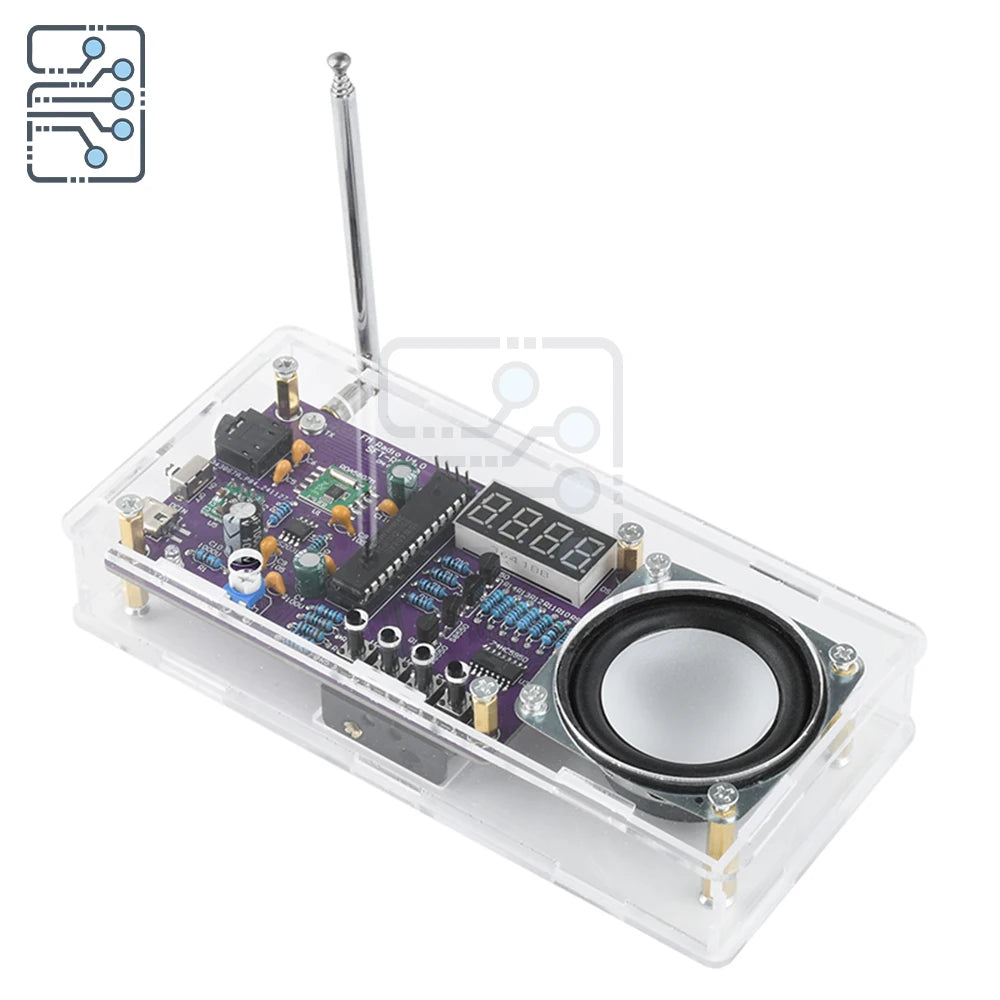 Radio electronic DIY kit AXS2031 FM radio digital tube display radio single chip learning assembly parts 87.5MHz~108MHZ