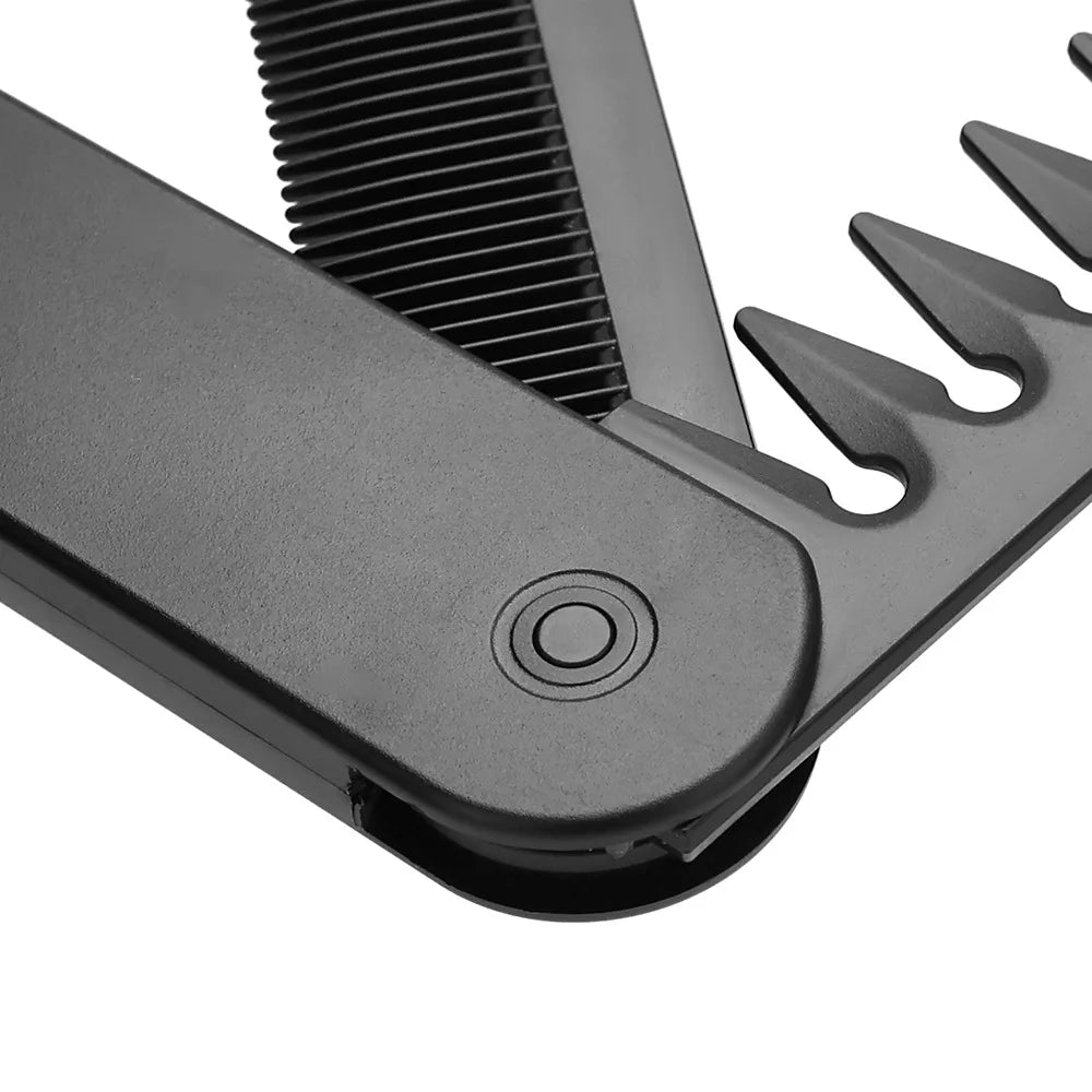 Multifuncional Portable Folding Pocket Combs Wide Tooth Oil Head Comb Beard Combing Barber Hair Clipper Comb Hair Styling Tools