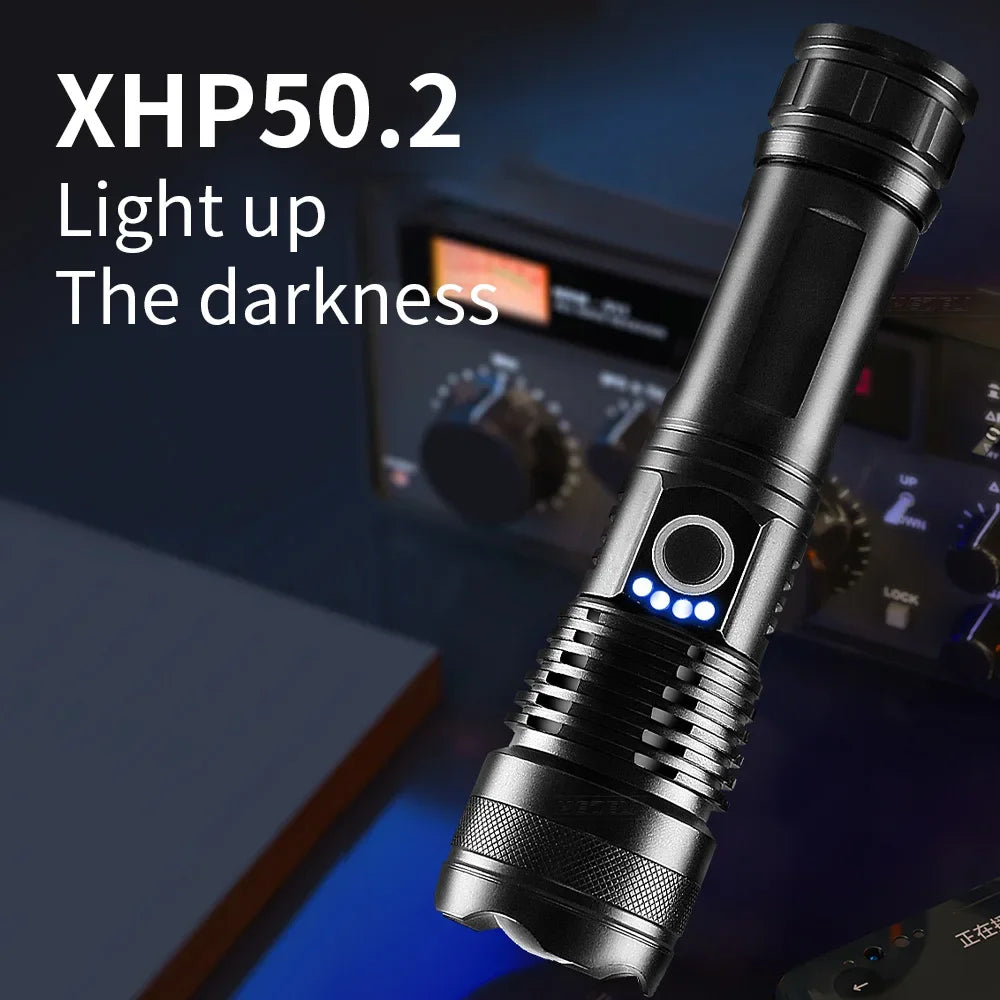 Rechargeable LED Flashlights 990000 Lumens Super Bright Portable Flashlights 5 Modes IPX4 Waterproof Handheld Torches for Hiking