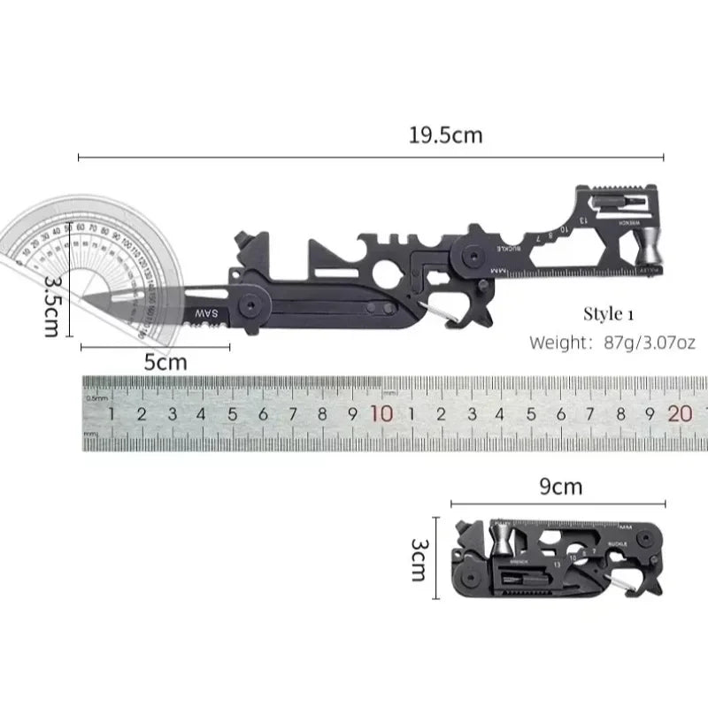 Multifunctional Outdoor Tool Combination Card Folding Molle Scissor Army Knife Mini Bicycle Repair EDC Camping Gear Equipment