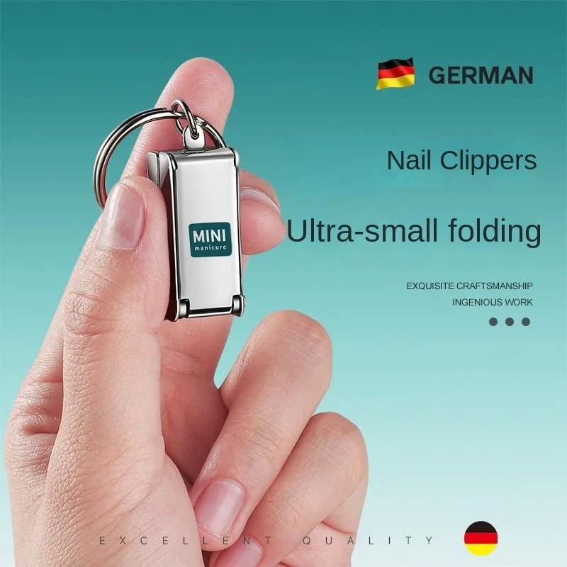 1pcs Nail Clippers Collapsible Portable Travel Fingernail Nail Scissors Cutter Stainless Steel Manicure Tools