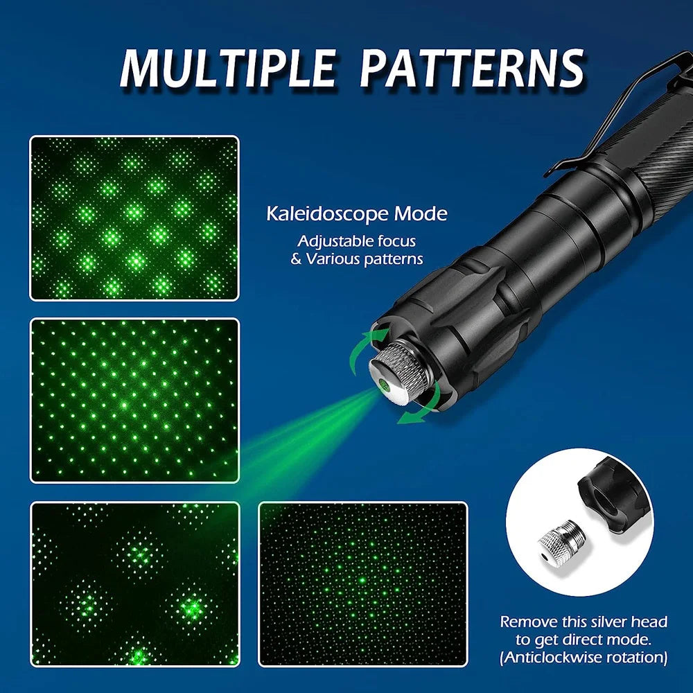 Green Red Laser Pointer Teaching Tool Pet Automatic Cat Toys Adjustable Laser Focus Lazer Pen Combination