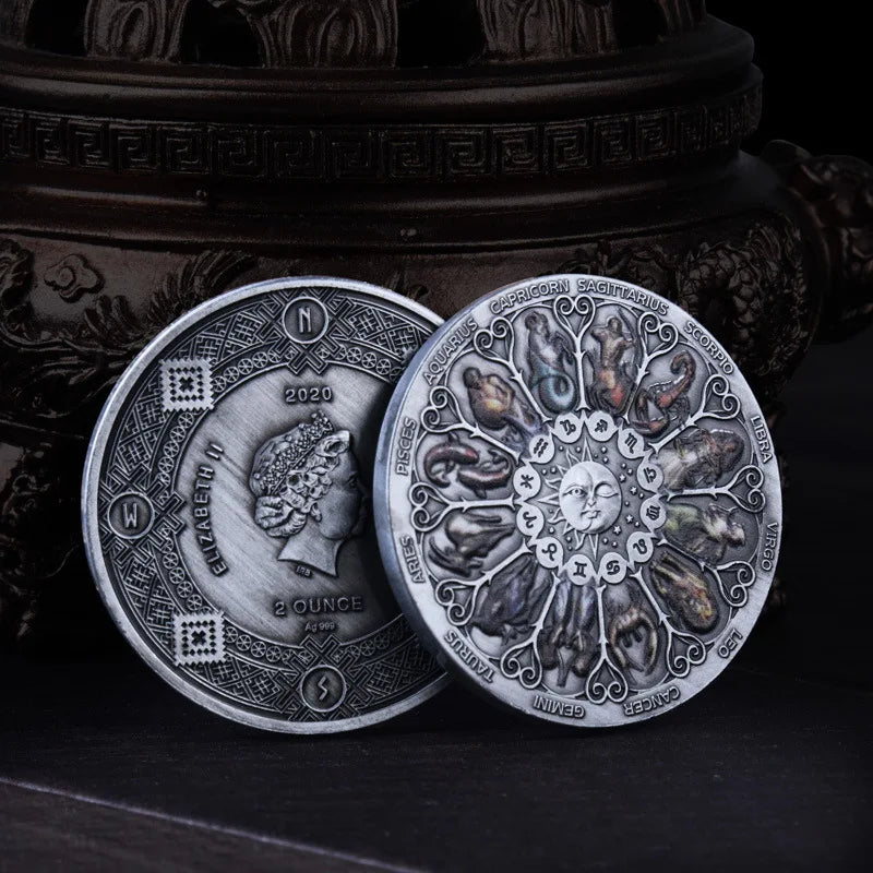 Constellation Coins Twelve Constellations Commemorative Coins Lucky Goddess Guardian Coins