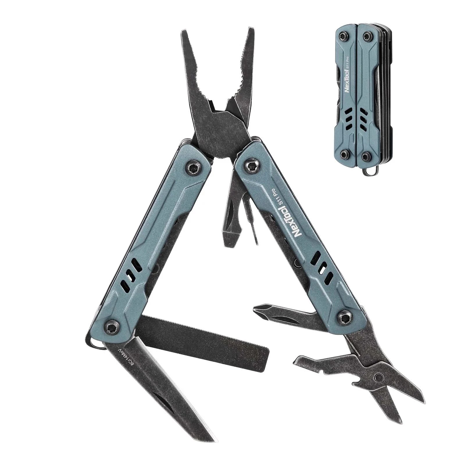 NexTool Mini Sailor Pliers S11 Pro 12-In-1 Multi Tool Pocket Knife Folding Tools Wire Cutters EDC Card Pin Screwdriver Scissors
